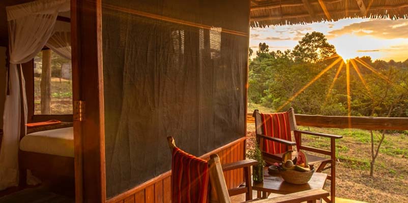 Luxury tented camp in the Serengeti